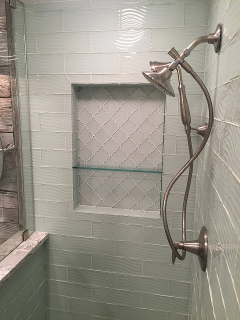 13 New Design inc custom bathroom wood and subway tile Genesee county