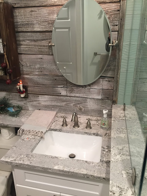 8 New Design inc custom bathroom wood and subway tile Genesee county